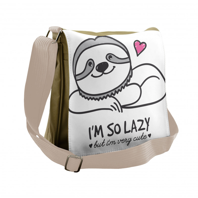 Cartoon Funny Words Messenger Bag