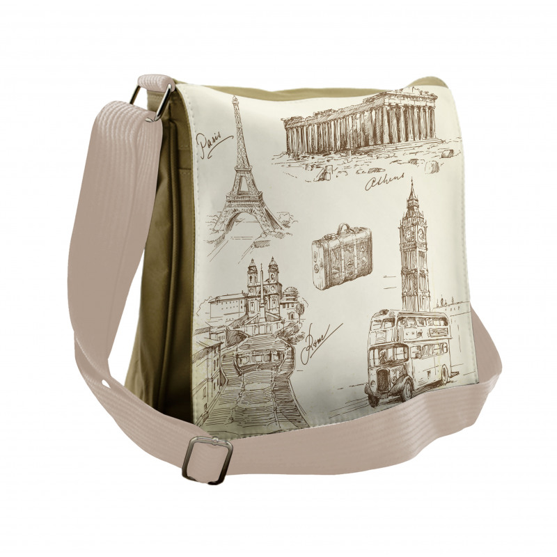 Travel over Europe Messenger Bag