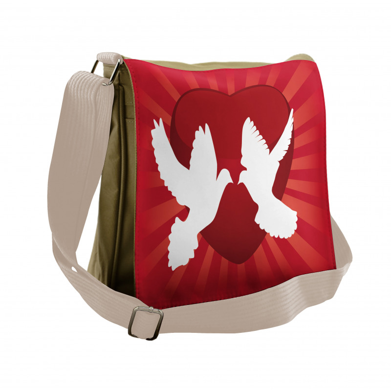 Doves Peace Symbol Romantic Messenger Bag