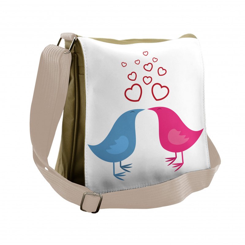 Birds Heart Symbols Romance Messenger Bag