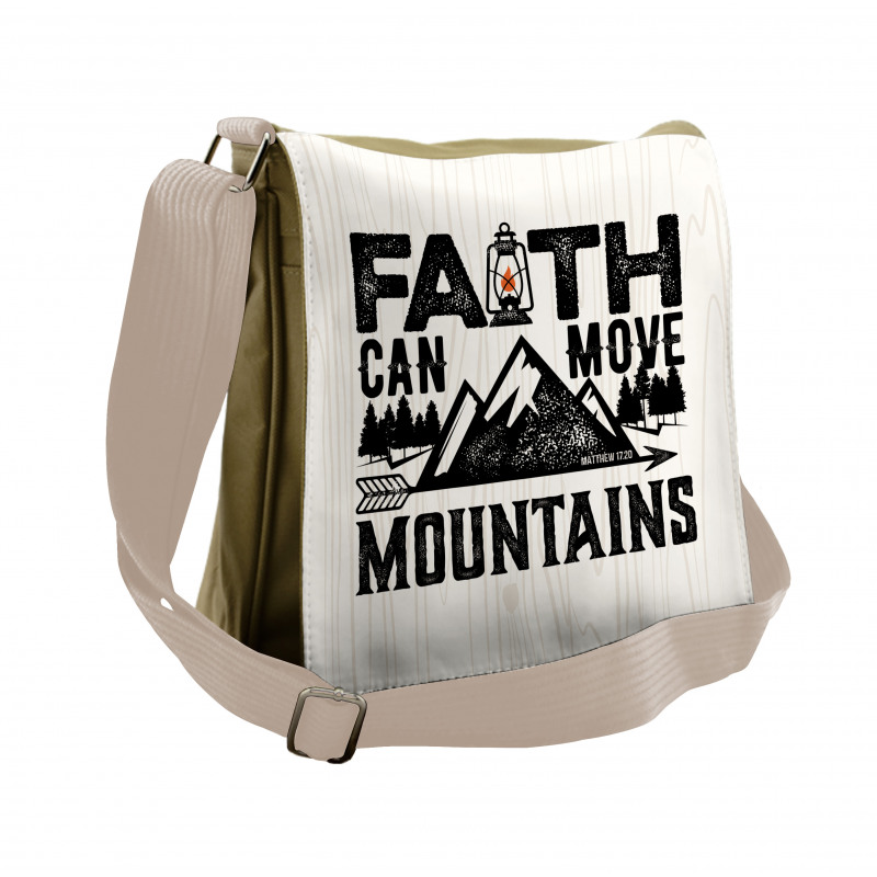 Faith Can Move Mountains Art Messenger Bag