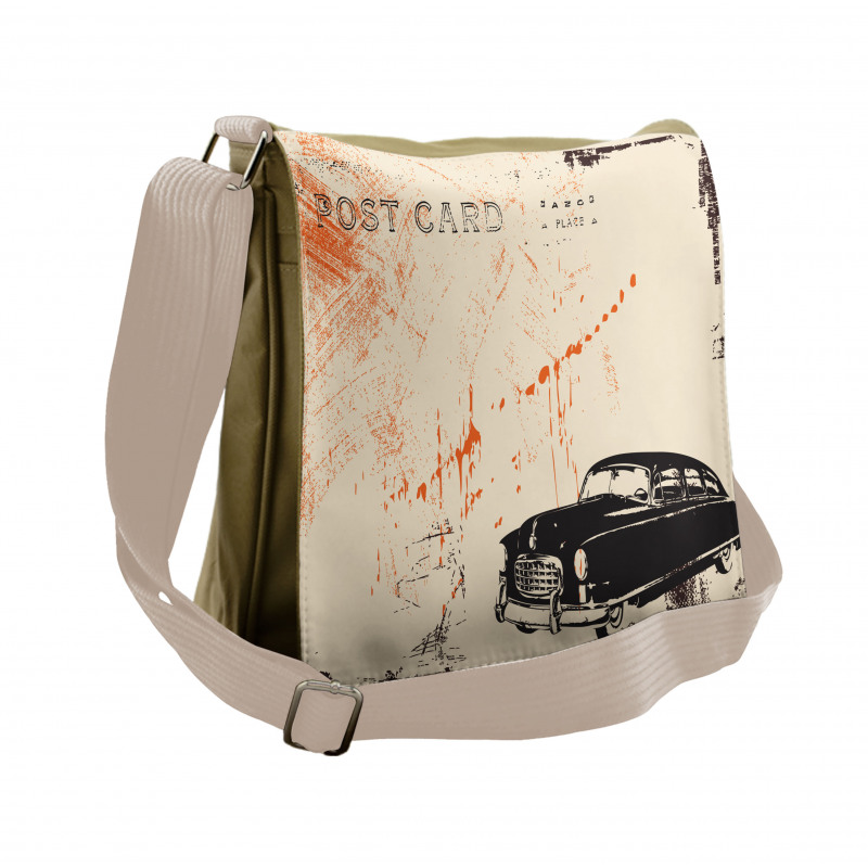 Old Fashioned Car Art Messenger Bag