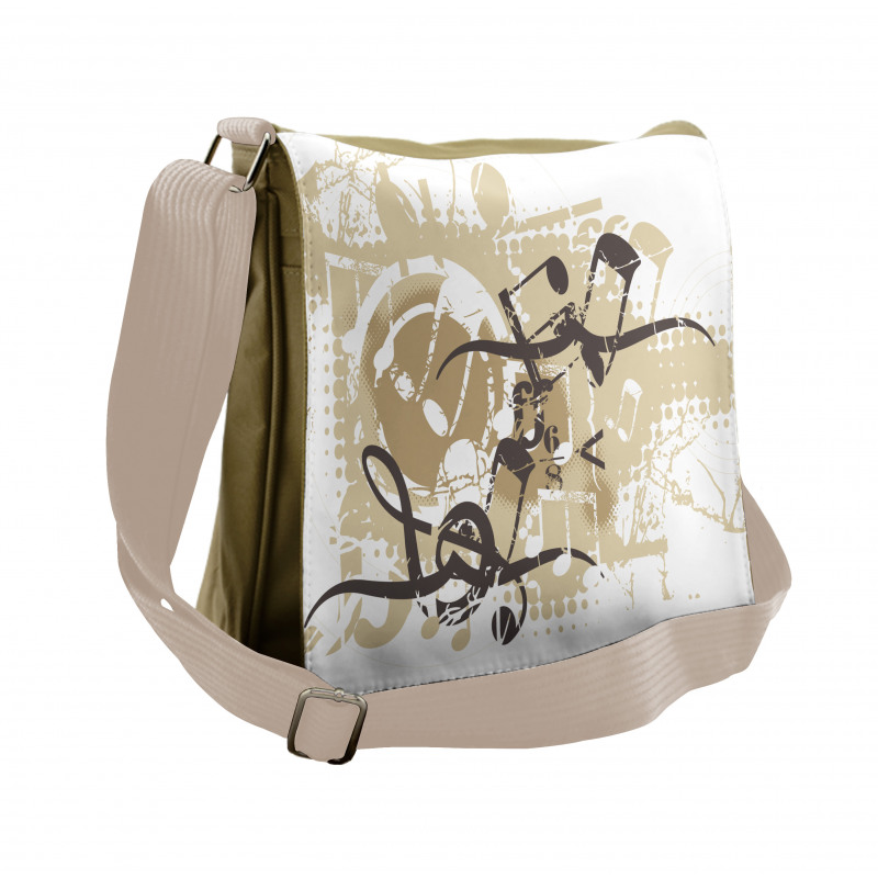 Treble Chef Halftone Motifs Messenger Bag