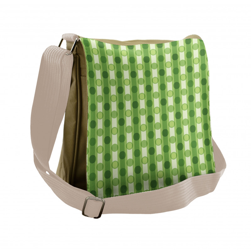 Polka Dots Striped Retro Messenger Bag