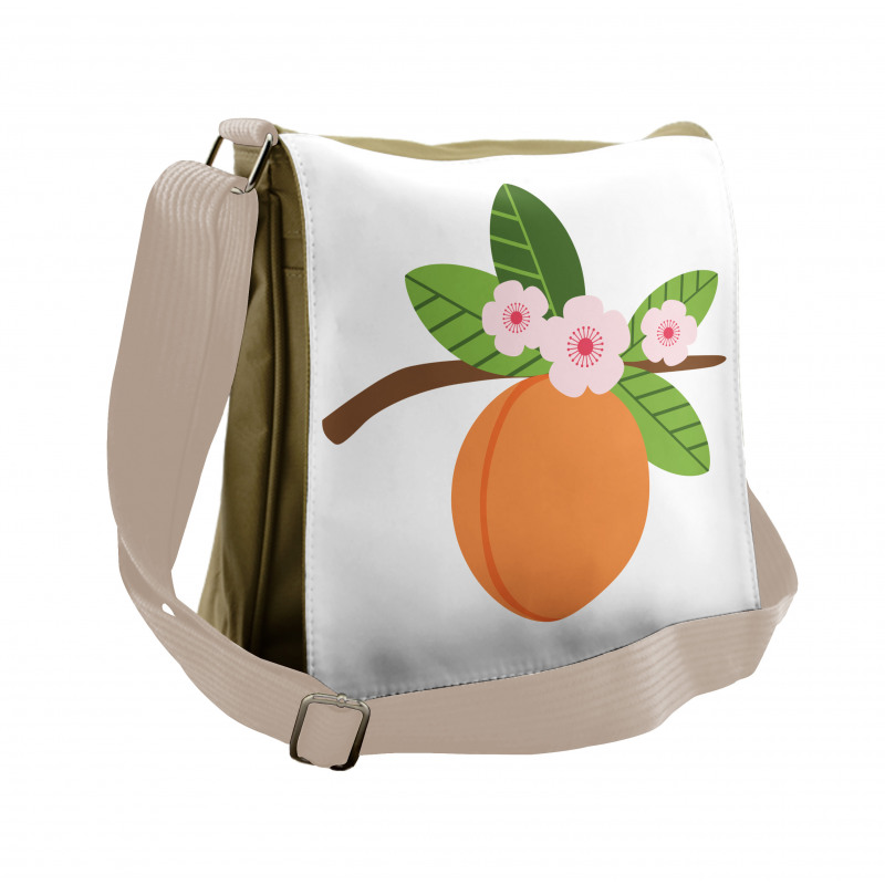 Fruit Branch with Flowers Messenger Bag
