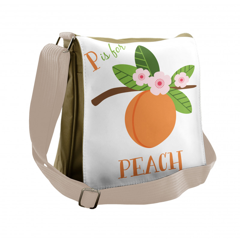Learning P is for Peach Fruit Messenger Bag