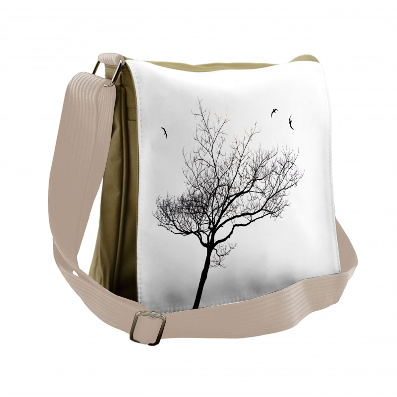 Tree Flying Birds Messenger Bag
