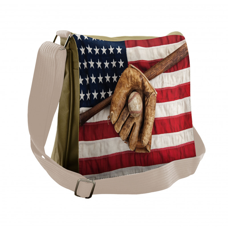 Grunge Baseball Messenger Bag