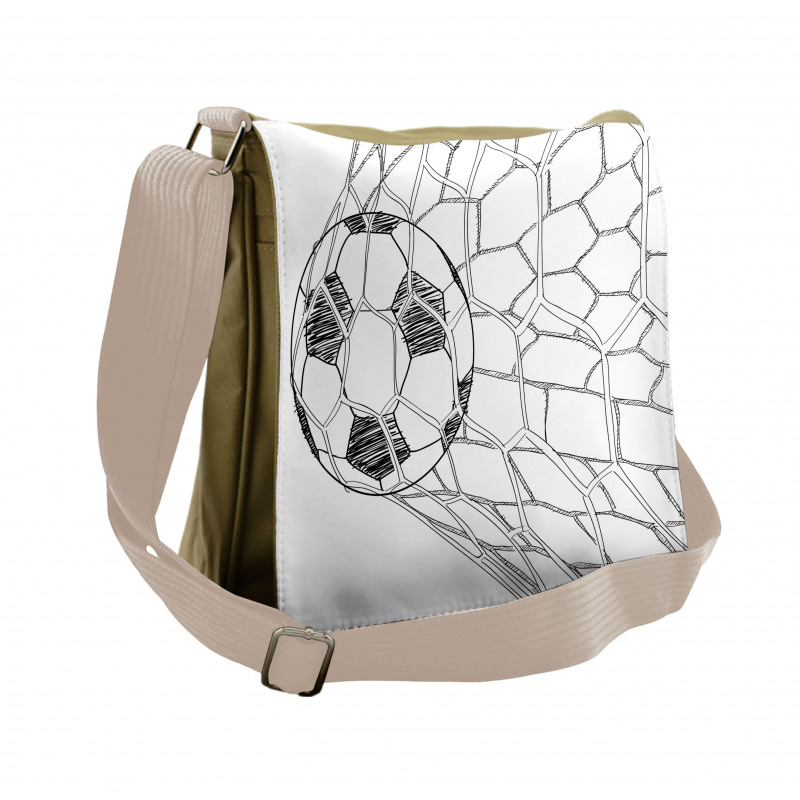 Soccer Ball in Net Messenger Bag