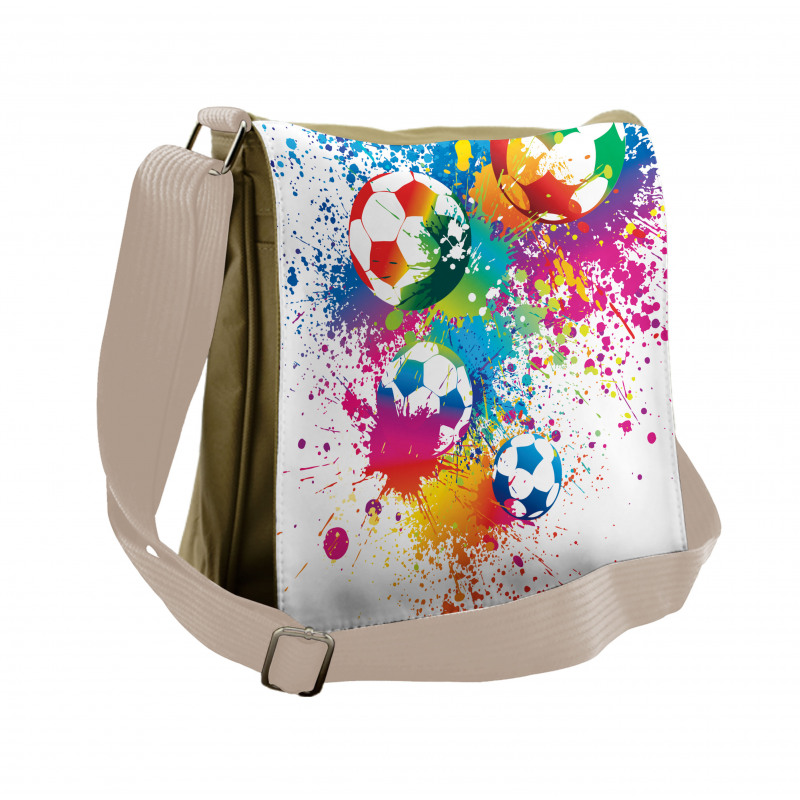 Colorful Splashes Balls Messenger Bag