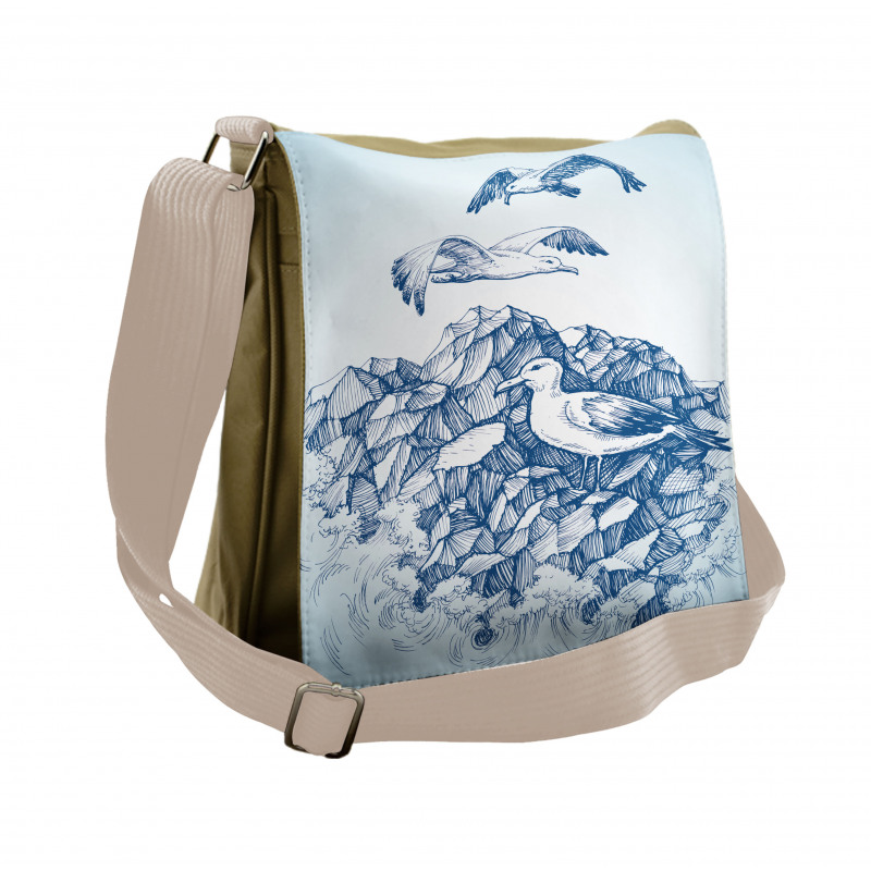 Seagull Mountain Sketch Messenger Bag