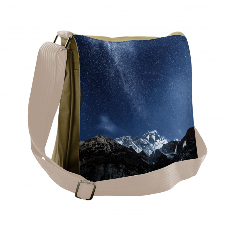 Starry Blue Night Cosmos Messenger Bag