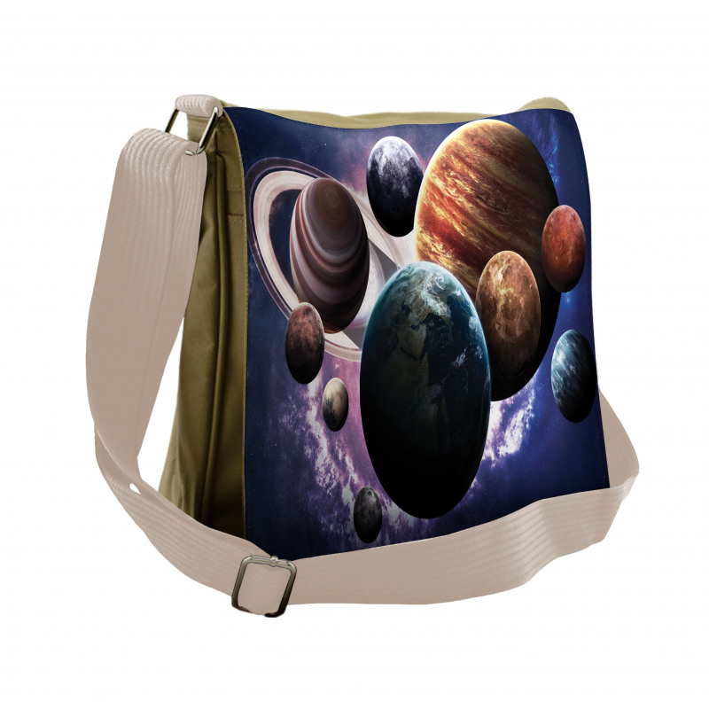 Milky Way Planets Space Messenger Bag