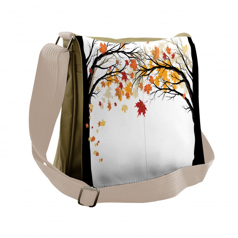 Trees with Dried Leaves Messenger Bag