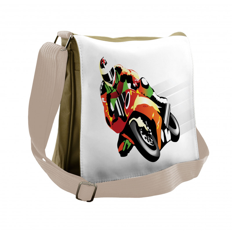 Motorcycle Racer Sport Messenger Bag