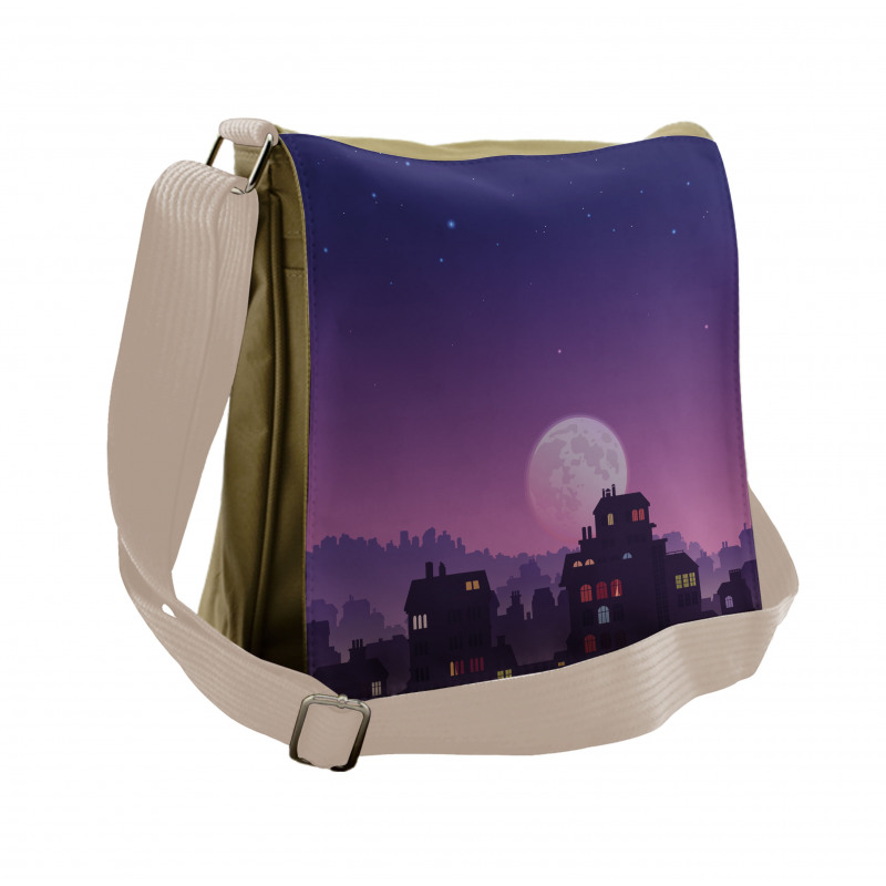 Moon Starry Night Sky Messenger Bag