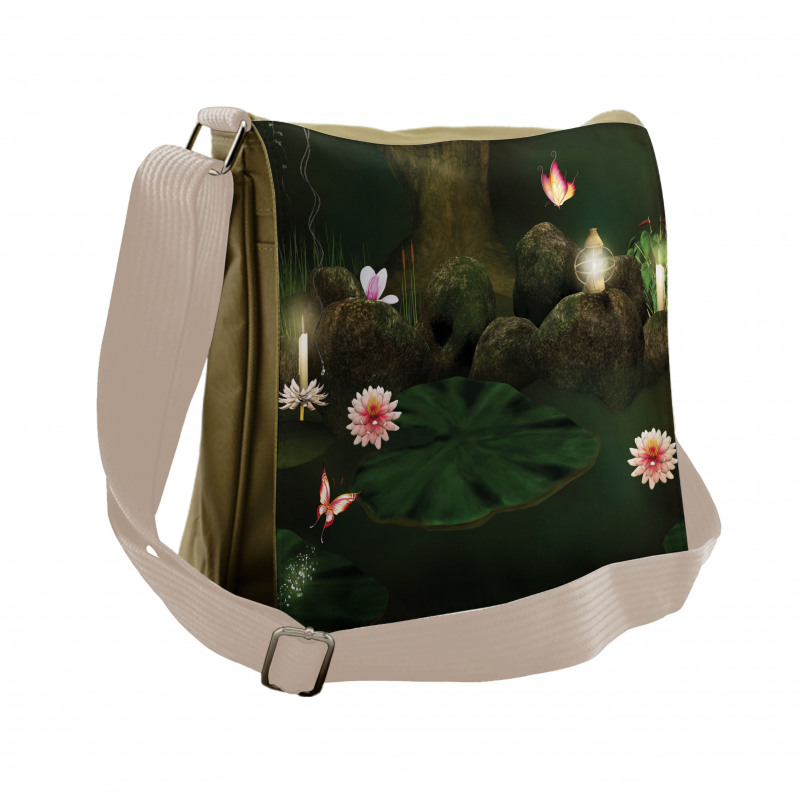 Mystic Forest with Candle Messenger Bag