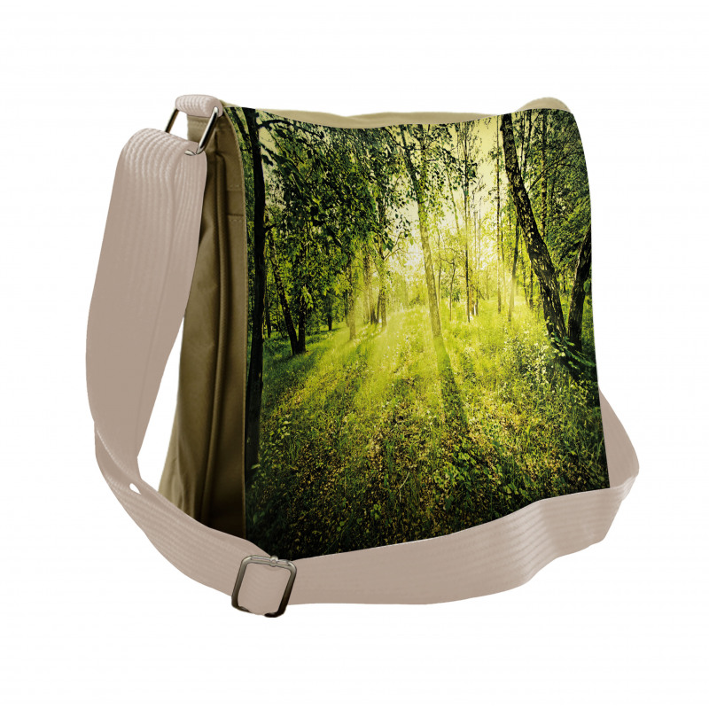 Scenic Morning in Nature Messenger Bag