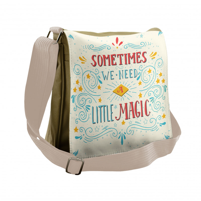 Magic Words Art Messenger Bag