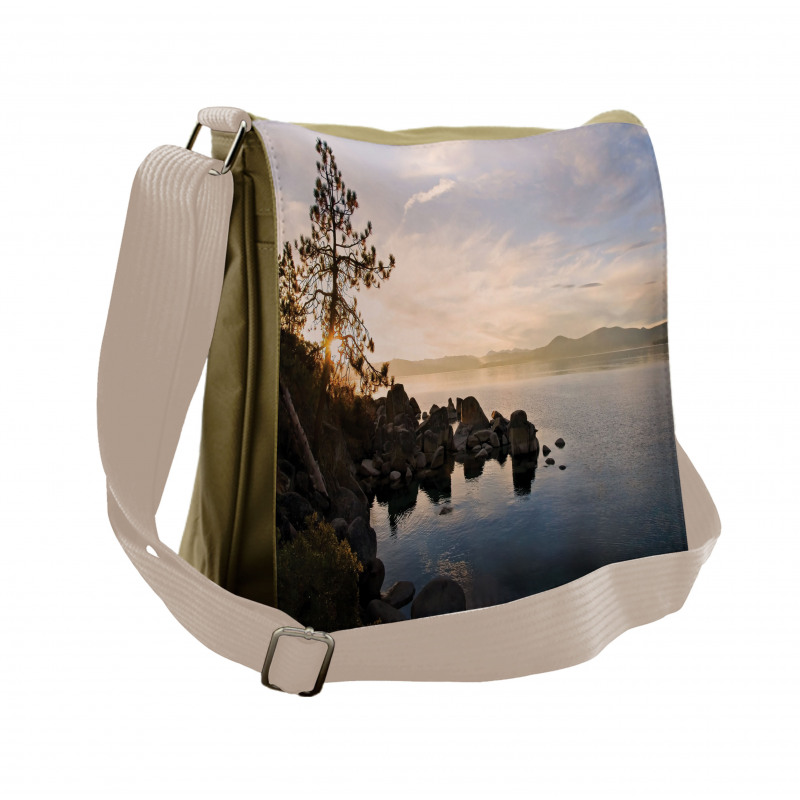 Lake Tahoe at Sunset Messenger Bag