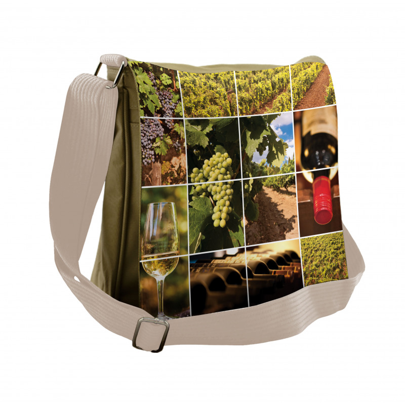 Vineyard Grapes Landscapes Messenger Bag