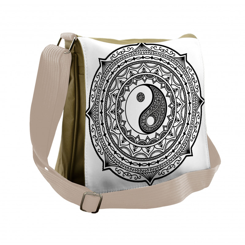 Ying Yang Asian Messenger Bag