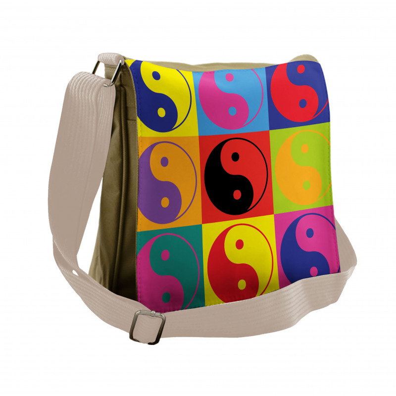 Ying Yang Hippie Messenger Bag