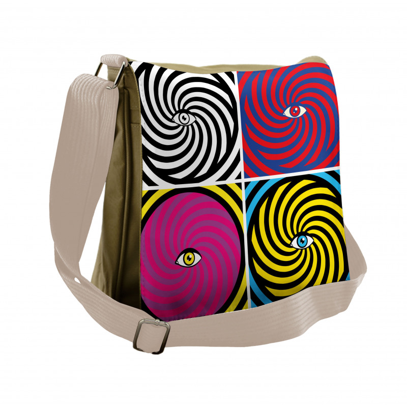 Pop Art Hypnotic Messenger Bag