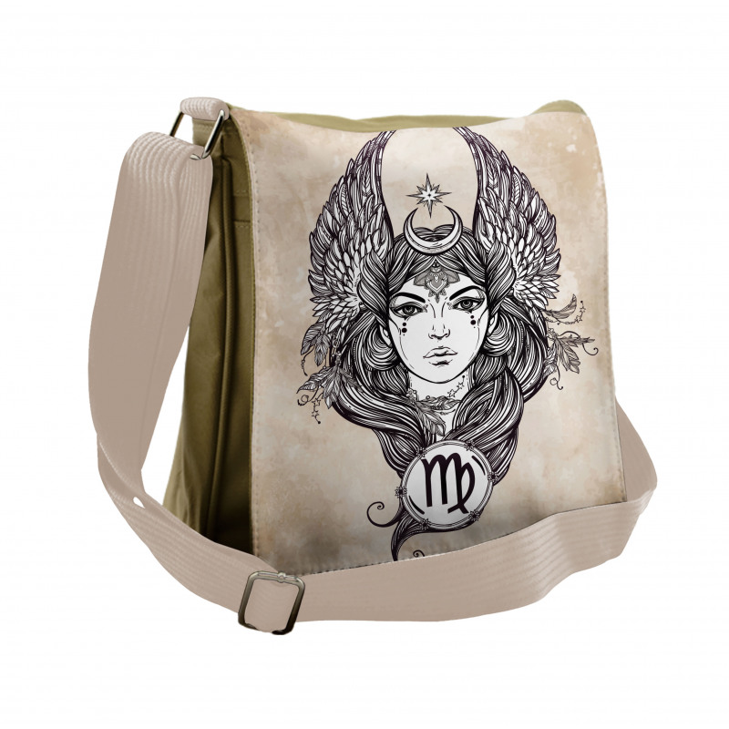 Hand Drawn Astrological Messenger Bag