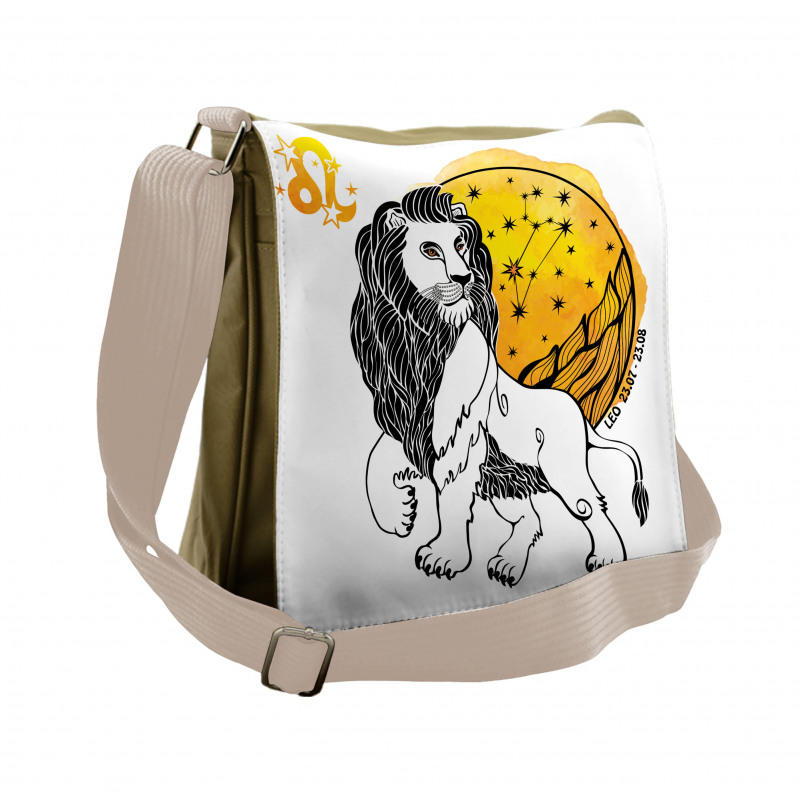 Zodiac Leo Art Messenger Bag