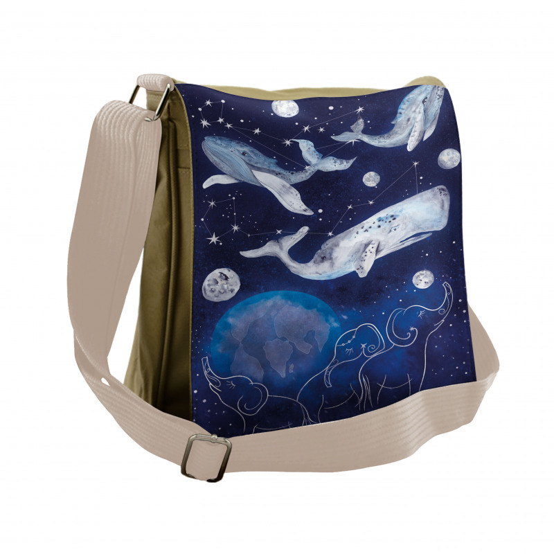 Space Universe Planet Messenger Bag