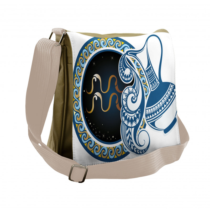 Aquarius Sign Messenger Bag