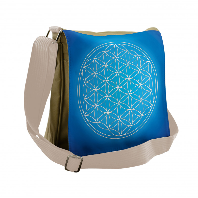 Flower of Life Grid Messenger Bag