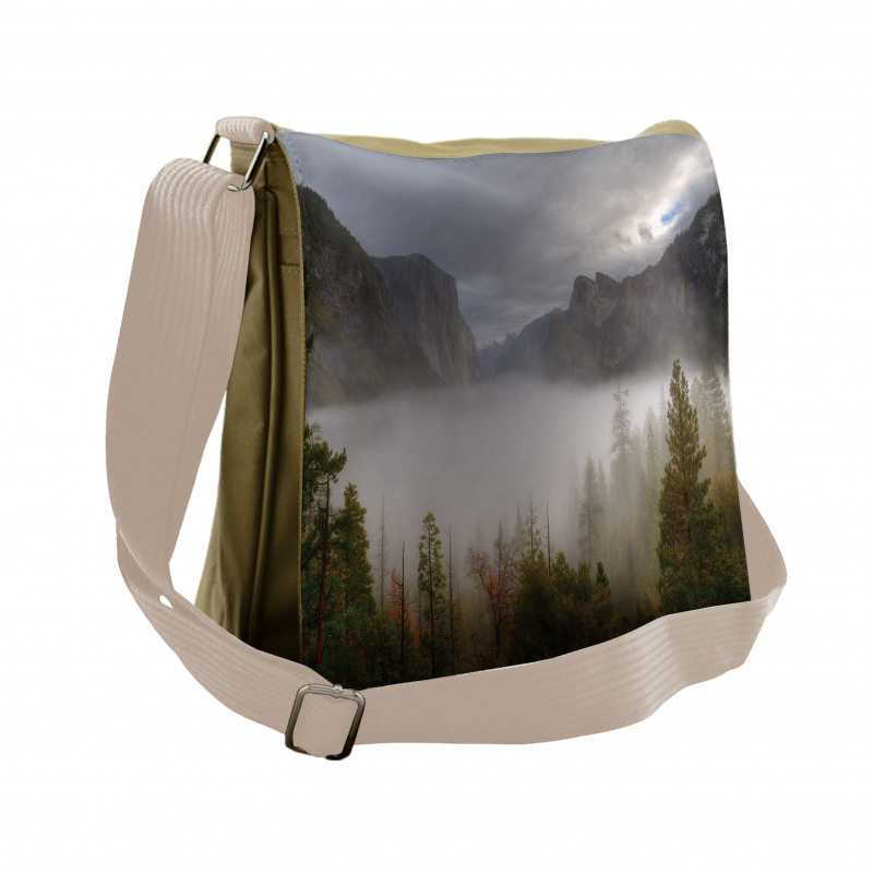 Valley Yosemite in Fall Messenger Bag