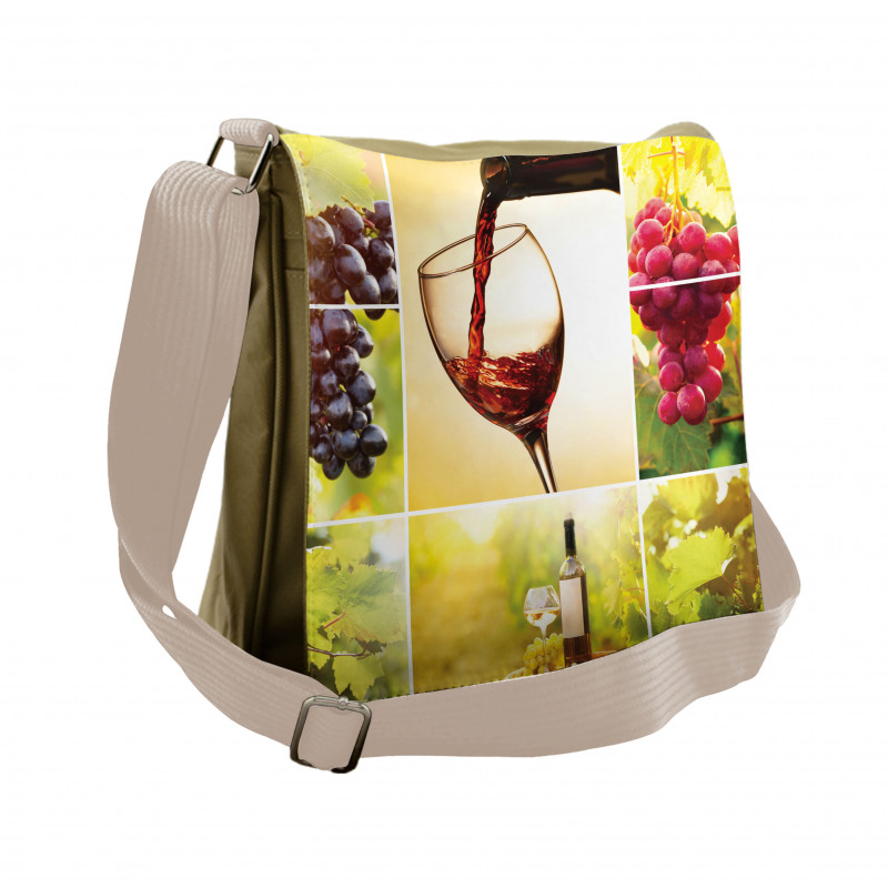 Vineyard Grape Harvest Messenger Bag