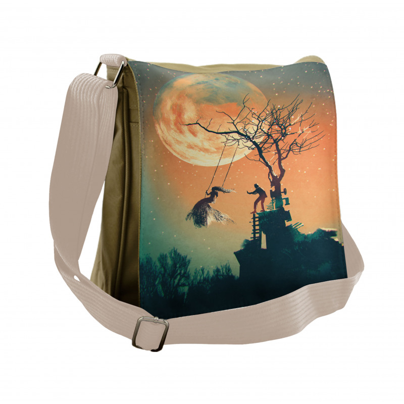 Zombie Bride Groom Messenger Bag