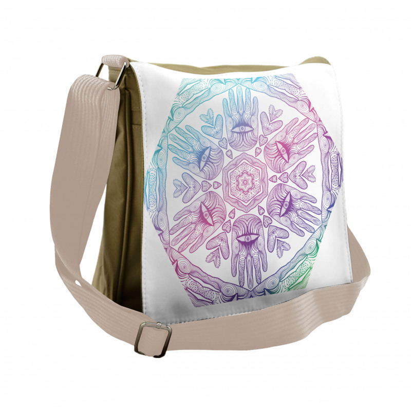 Evil Eye Bohemian Ombre Messenger Bag