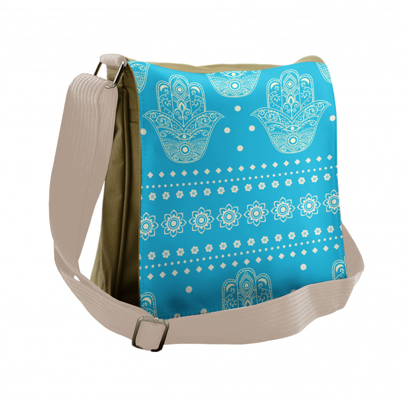 Eastern Cultural Floral Messenger Bag