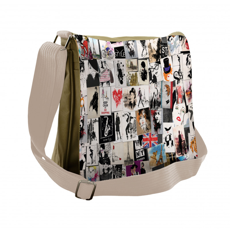 Collage Fashion Modern Messenger Bag