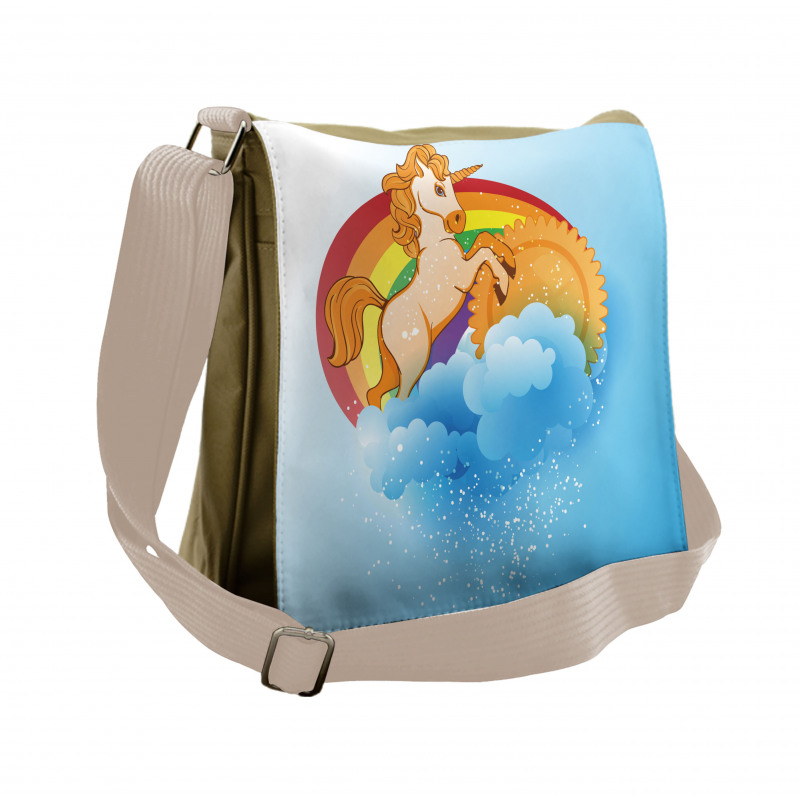 Cartoon Kids Rainbow Messenger Bag