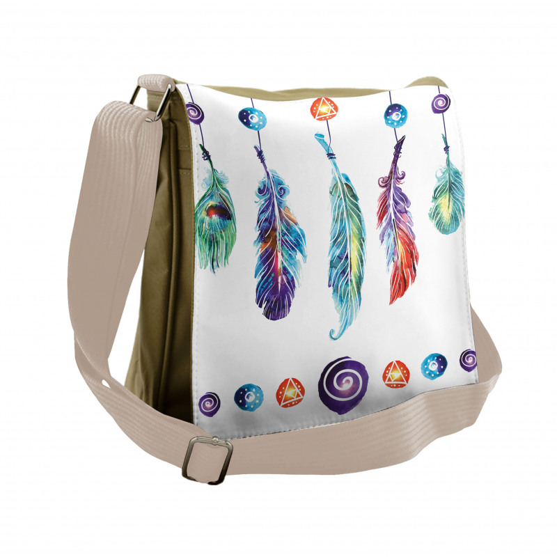 Feather Hippie Messenger Bag