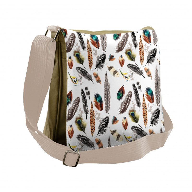 Vivid Feathers Vivid Art Messenger Bag