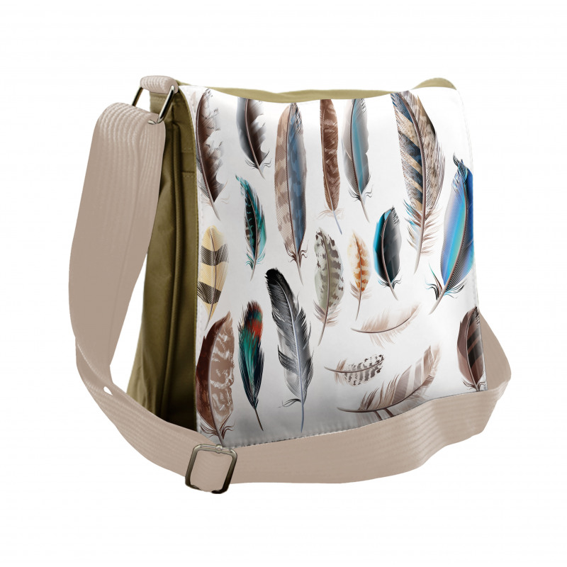 Bird Body Feathers Set Messenger Bag