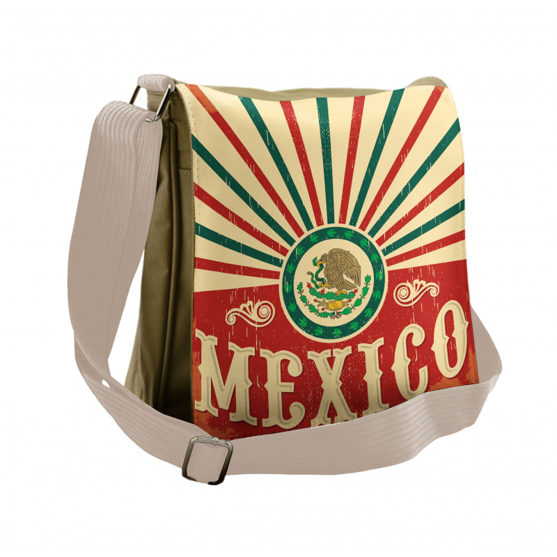 Vintage Poster Effect Messenger Bag