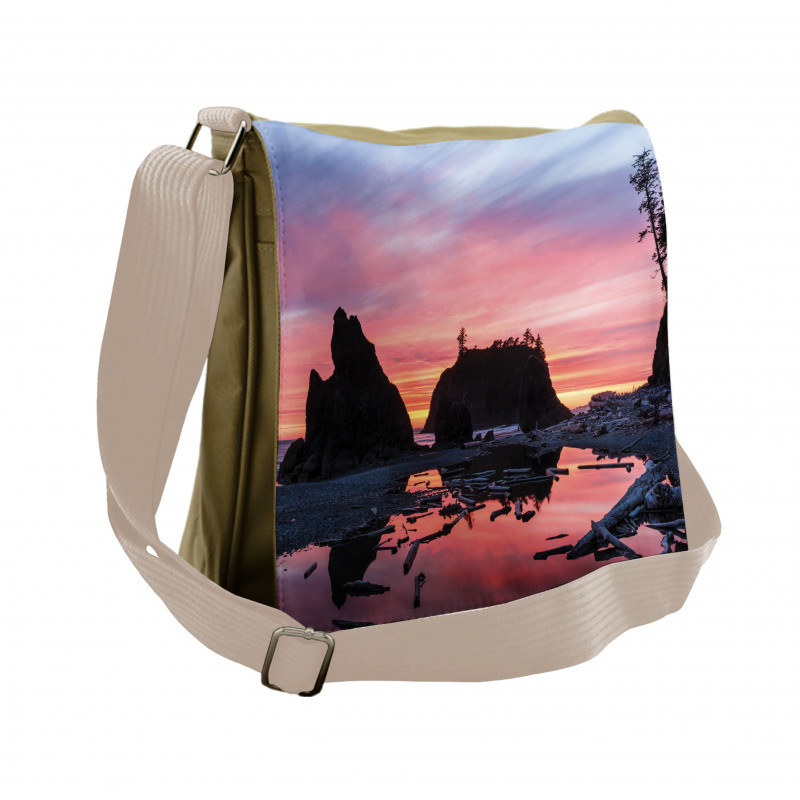 Mystic Beach Skyline Messenger Bag