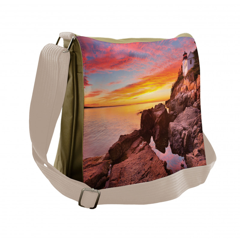 Harbor Sea Shore Sky Messenger Bag