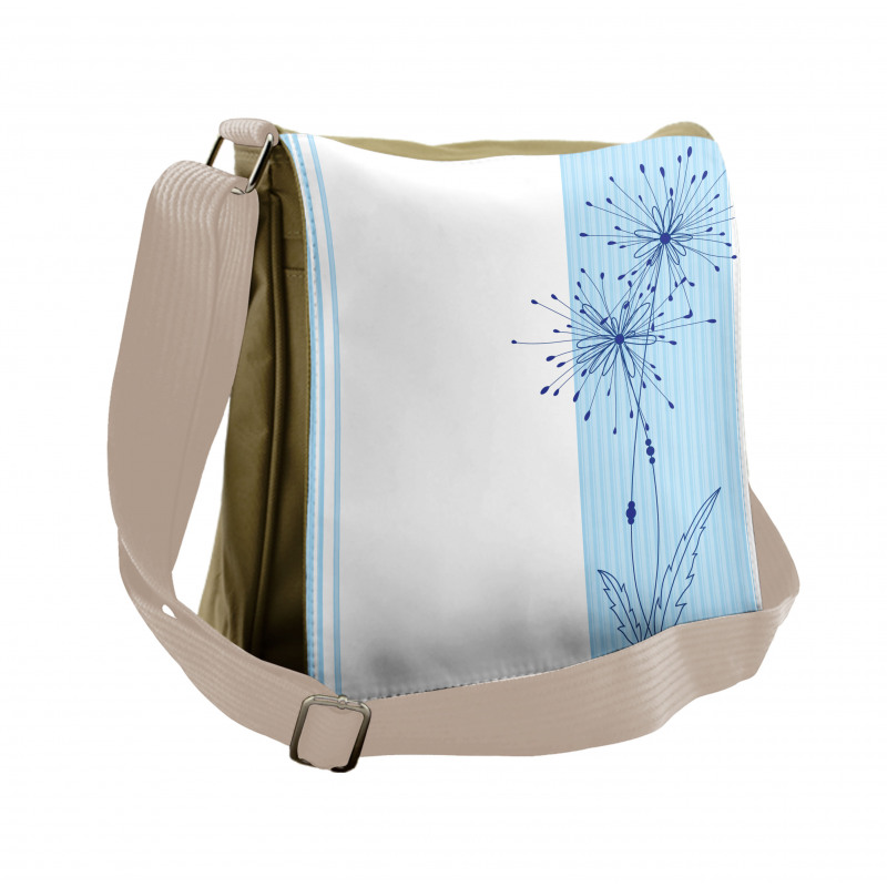 Vertical Long Lines Messenger Bag