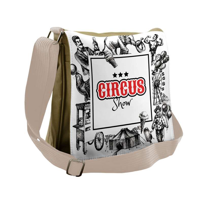 Circus Show Magician Messenger Bag
