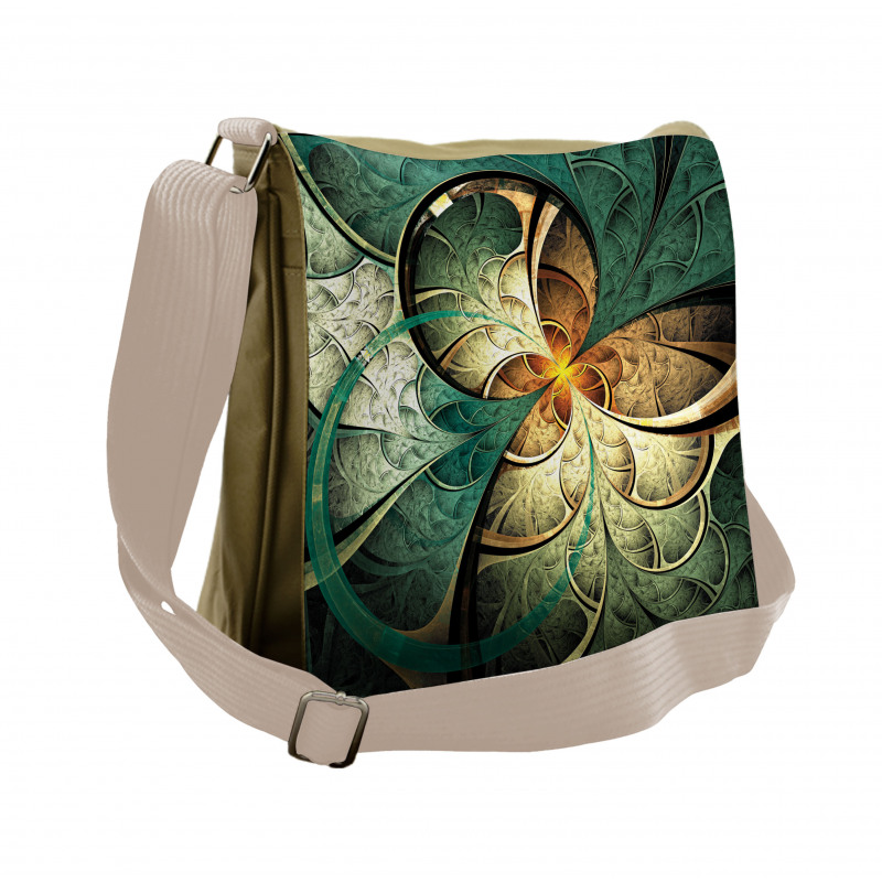 Surreal Flowers Motif Messenger Bag