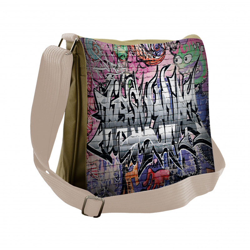 Graffiti Grunge Wall Art Messenger Bag